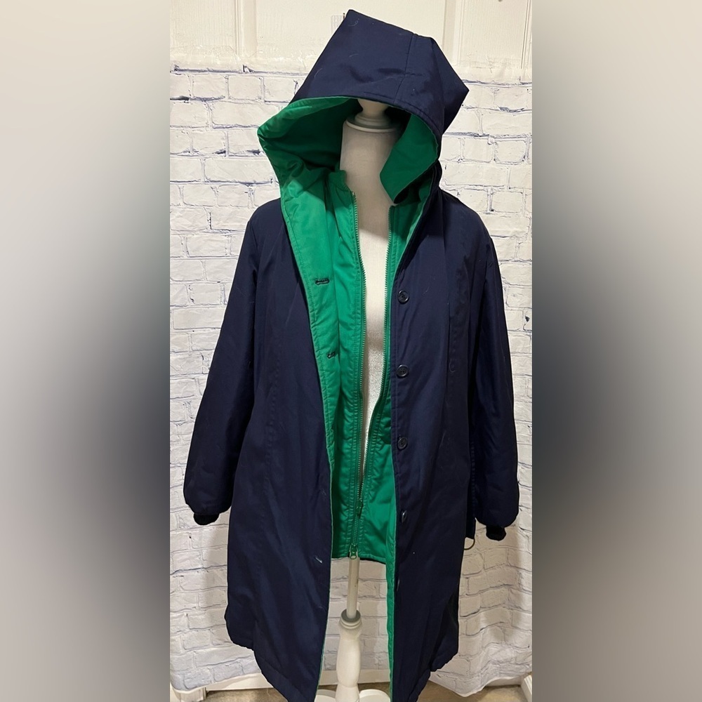 London Fog Weatherwear of Distinction Womens Winter Coat Lined Navy 8 Regular - Picture 3 of 9